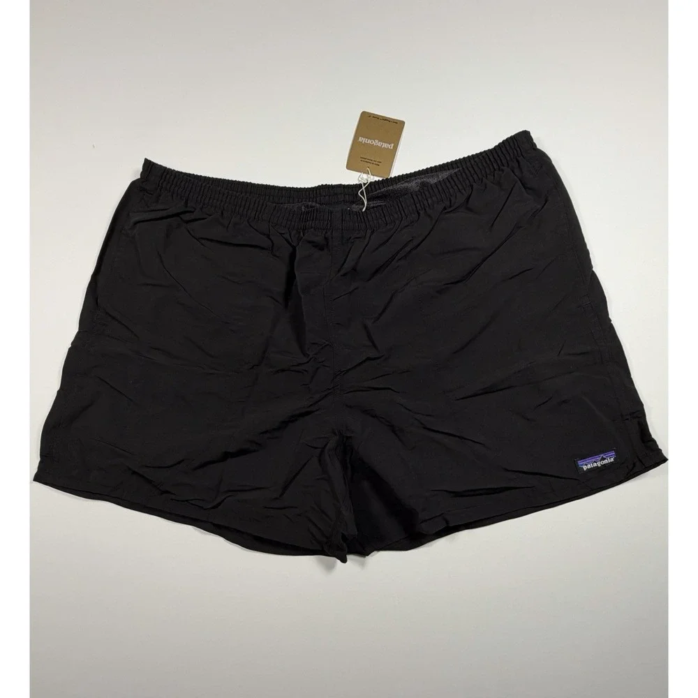 Patagonia Baggies Shorts Mens 2XL Black 5 Inch Recycled Nylon Lined Swim Outdoor
